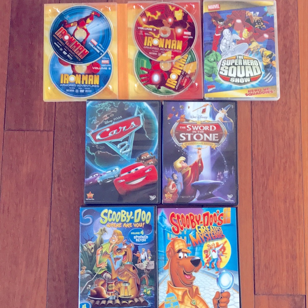 9 DVDs bundle: Marvel, Disney & WB